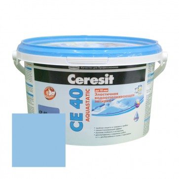 Затирка для швов 1-10 мм CE 40 Aquastatic голубая Ceresit 2 кг
