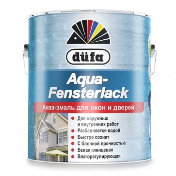 Эмаль для окон глянцевая Dufa Aqua-Fensterlack белая 0,75л