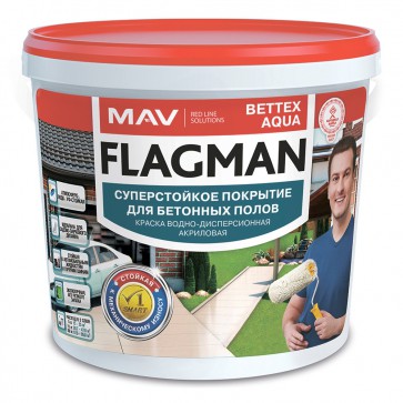 Эмаль для бетонных полов акриловая Flagman Bettex Aqua белая 1 л