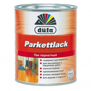 Лак паркетный алкидно-уретановый полуматовый Parkettlack Dufa бесцветный 0,75 л